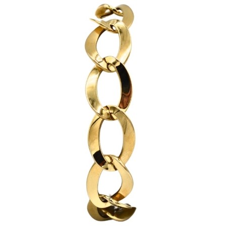 Bracelet maille or jaune 18 k - bijouterie haillot la seyne sur mer
