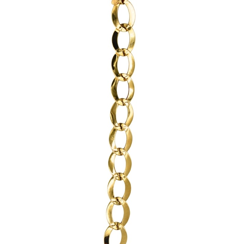 Bracelet maille ronde creuse or jaune 18 k - bijouterie haillot la seyne sur mer