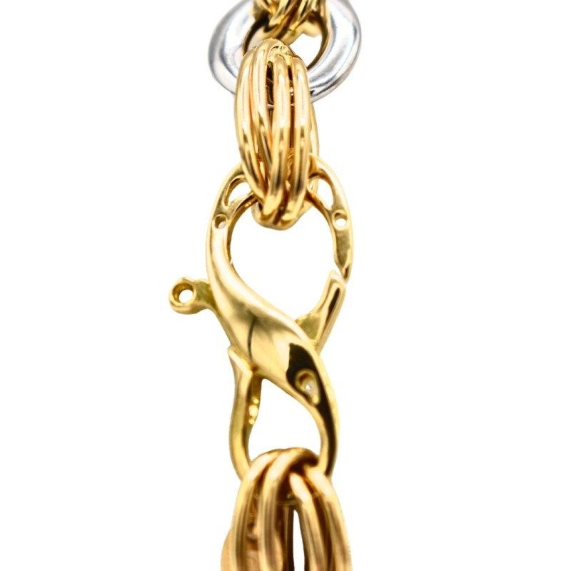 Bracelet fantaisie bicolore or 18k - bijouterie haillot la seyne sur mer