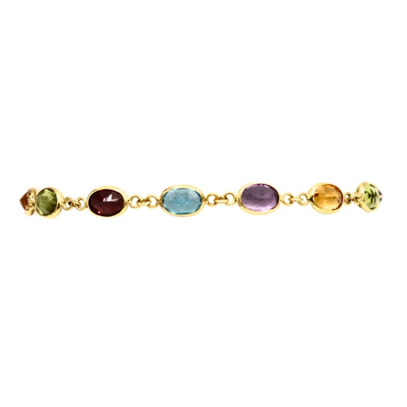 Bracelet Or 18k pierres semi-précieuse - bijouterie haillot la seyne sur mer