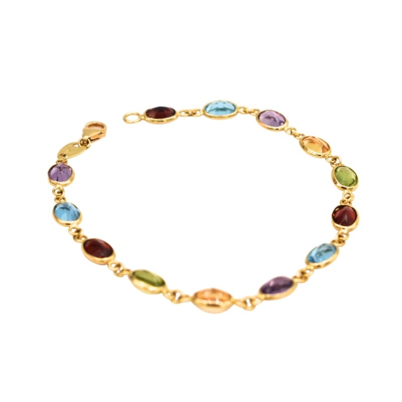 Bracelet Or 18k pierres semi-précieuse - bijouterie haillot la seyne sur mer