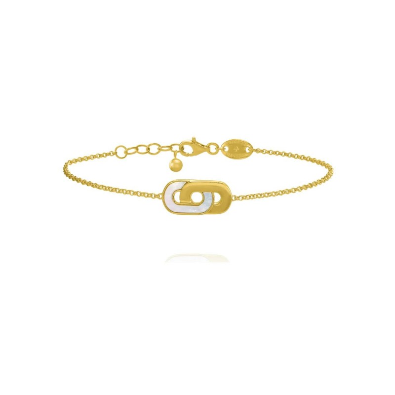 Bracelet Charles Garnier Styles en argent doré et nacre - bijouterie haillot la seyne sur mer