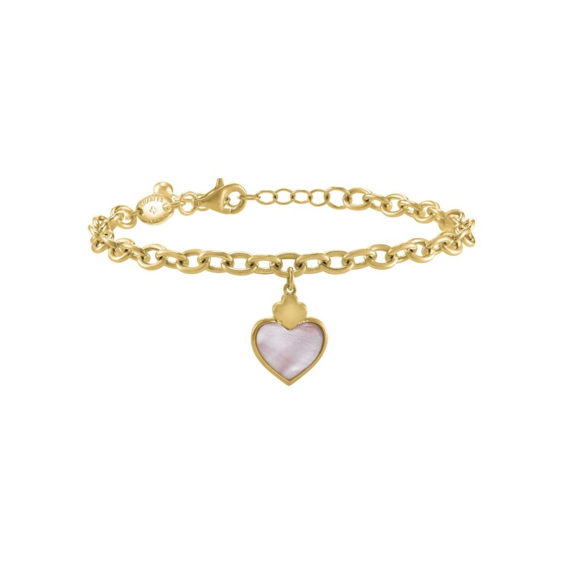 Bracelet Charles Garnier cœur nacre rose en argent doré - bijouterie haillot la seyne sur mer
