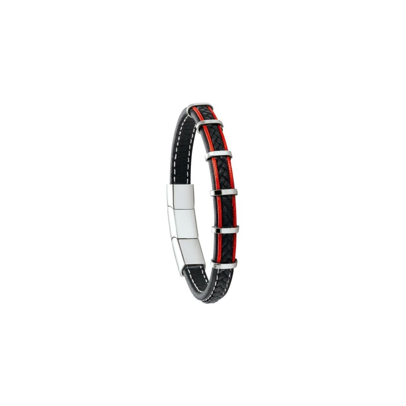 Bracelet Jourdan Bijoux Kessel en cuir et acier - bijouterie haillot la seyne sur mer