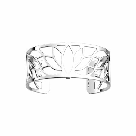 Bracelet manchette Les Georgettes Les Essentielles Lotus argenté, 25mm - bijouterie haillot la seyne sur mer
