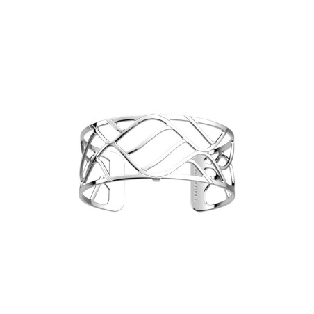 Bracelet manchette Les Georgettes Les Essentielles Wavy, finition argentée, 25mm - bijouterie haillot la seyne sur mer