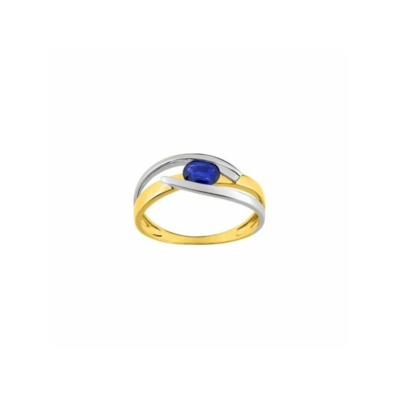 Bague en or jaune et saphir - Bijouterie Haillot La seyne sur mer