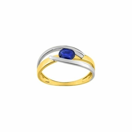 Bague en or jaune et saphir - Bijouterie Haillot La seyne sur mer