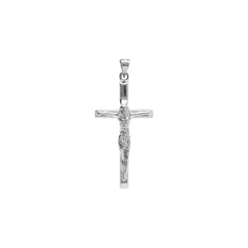 PENDENTIF ARGENT RHODIÉ JÉSUS SUR CROIX - Bijouterie Haillot La Seyne Sur Mer Six Fours 83