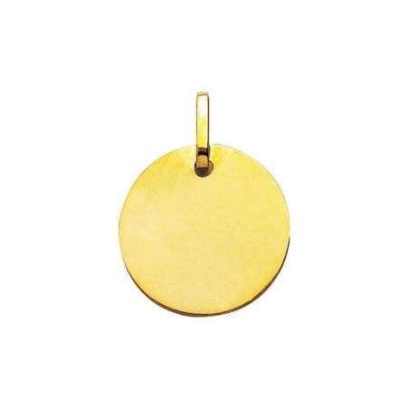 Plaque ronde en or jaune 18k - Bijouterie Haillot La Seyne Sur Mer Six Fours 83