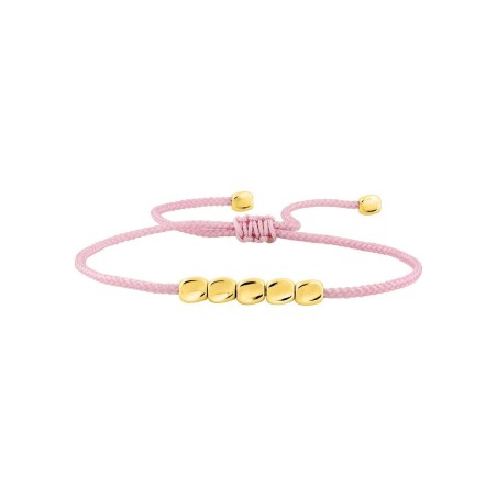 Bracelet cordon rose et cuivre doré - bijouterie haillot la seyne sur mer
