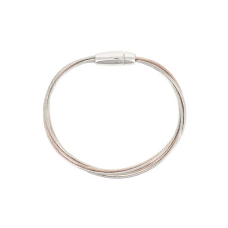 Bracelet Pesavento DNA Spring en argent doré rose et argent rhodié - bijouterie haillot la seyne sur mer