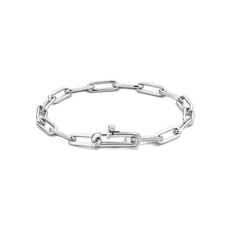 Bracelet Ti Sento en argent rhodié, maille rectangle - bijouterie haillot la seyne sur mer