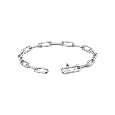 Bracelet Ti Sento en argent rhodié, maille rectangle- bijouterie haillot la seyne sur mer
