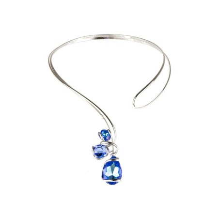 Collier Andréa Marazzini New Drop C3V en métal rhodié et cristaux précieux - Bijouterie Haillot La Seyne Sur Mer Six Fours 83