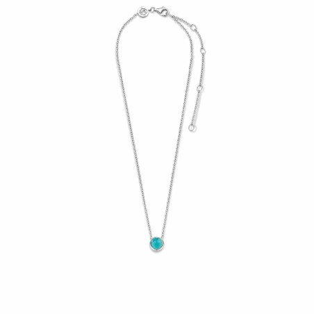Collier Ti Sento en argent et pierre synthétique turquoise - Bijouterie Haillot La Seyne Sur Mer Six Fours 83