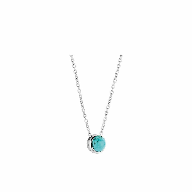 Collier Ti Sento en argent et pierre synthétique turquoise - Bijouterie Haillot La Seyne Sur Mer Six Fours 83