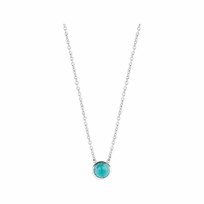 Collier Ti Sento en argent et pierre synthétique turquoise - Bijouterie Haillot La Seyne Sur Mer Six Fours 83