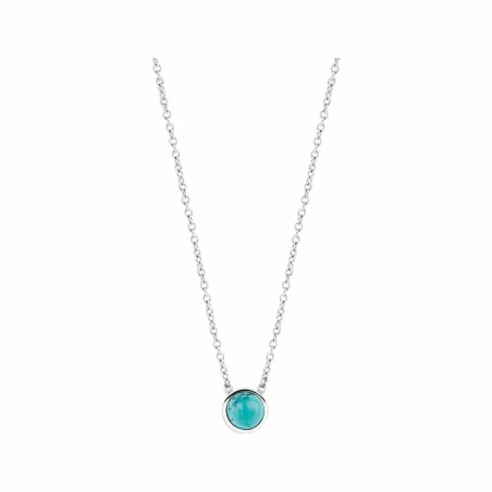 Collier Ti Sento en argent et pierre synthétique turquoise - Bijouterie Haillot La Seyne Sur Mer Six Fours 83
