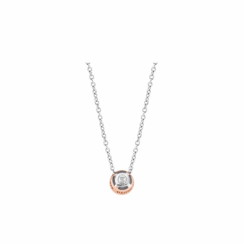 Collier Ti Sento en argent doré rose et oxydes de zirconium, serti clos - Bijouterie Haillot La Seyne Sur Mer Six Fours 83