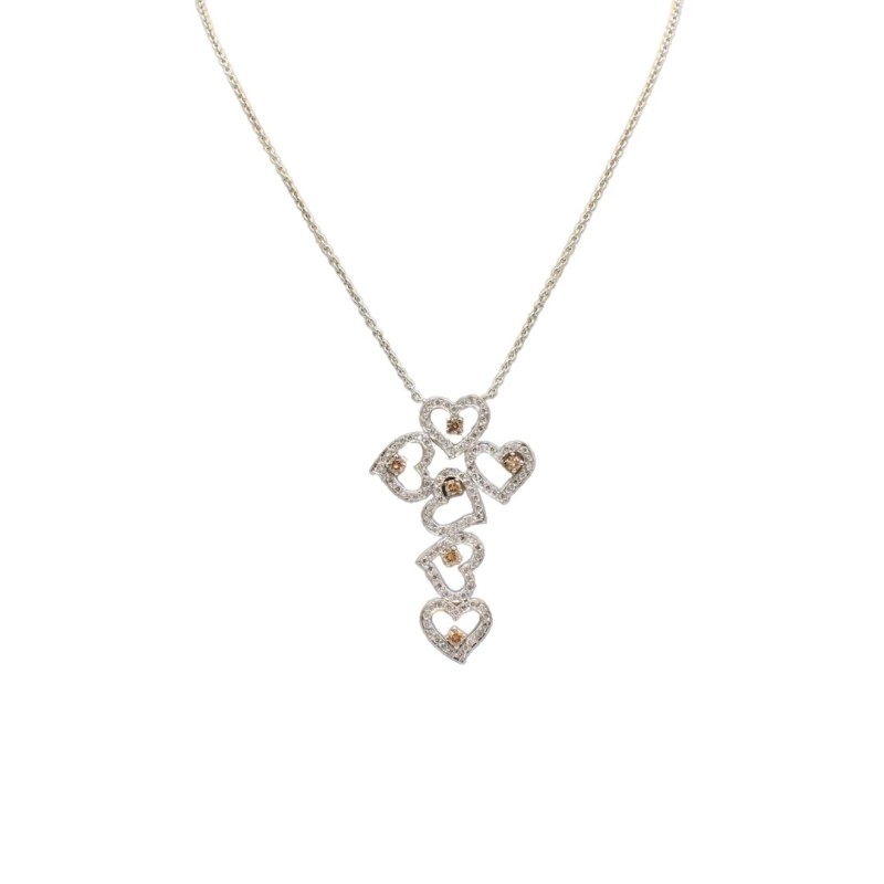 Collier Croix en Cœur Diamant Or 18k - Bijouterie Haillot La Seyne Sur Mer Six Fours 83