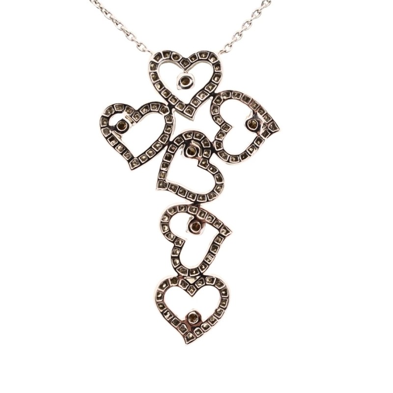 Collier Croix en Cœur Diamant Or 18k - Bijouterie Haillot La Seyne Sur Mer Six Fours 83