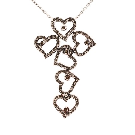 Collier Croix en Cœur Diamant Or 18k - Bijouterie Haillot La Seyne Sur Mer Six Fours 83