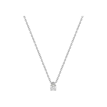 Collier en or blanc et diamant 0.10ct - Bijouterie Haillot La Seyne Sur Mer Six Fours 83