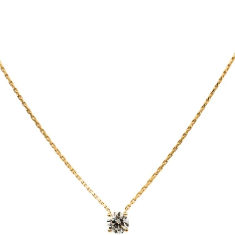 COLLIER DAIMANT DE SYNTHESE Or Jaune 18k - Bijouterie Haillot La Seyne Sur Mer Six Fours 83