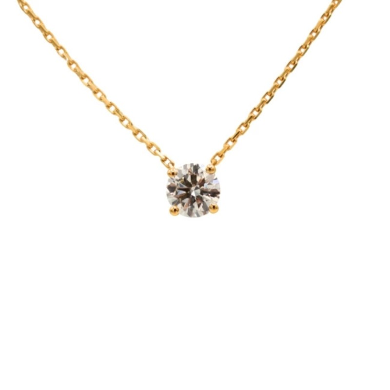 COLLIER DAIMANT DE SYNTHESE Or Jaune 18k - Bijouterie Haillot La Seyne Sur Mer Six Fours 83