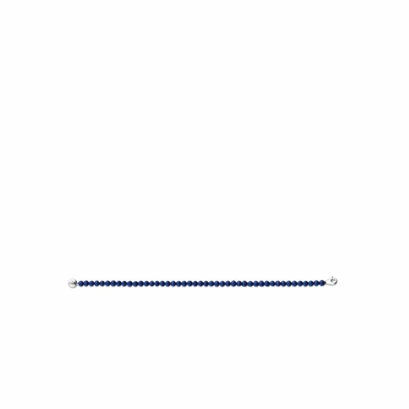 Bracelet Ti Sento en argent et pierres synthétiques indigo, serti grain - bijouterie haillot la seyne sur mer