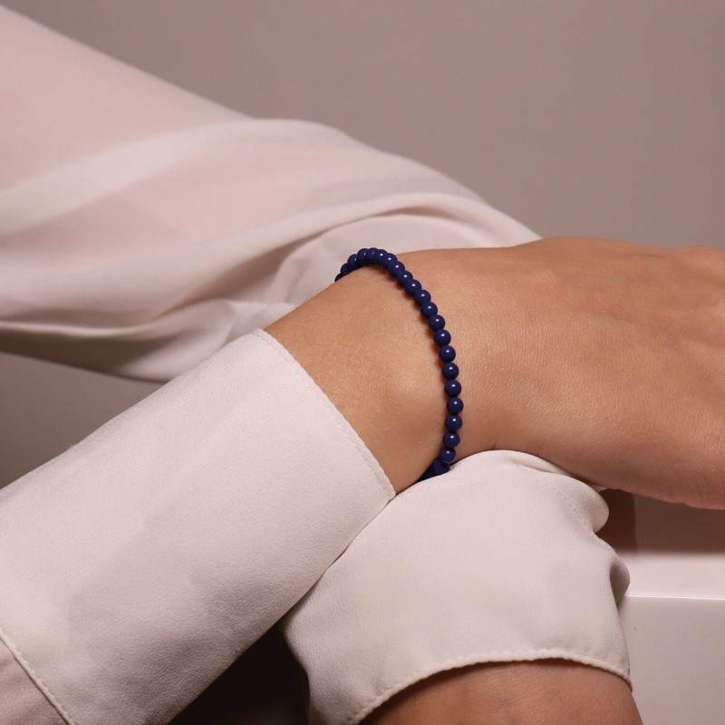 Bracelet Ti Sento en argent et pierres synthétiques indigo, serti grain - bijouterie haillot la seyne sur mer