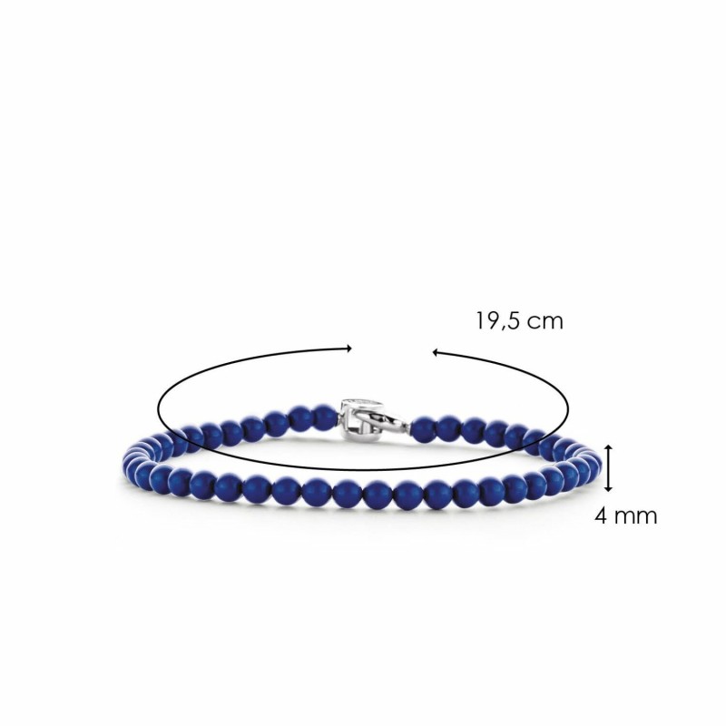 Bracelet Ti Sento en argent et pierres synthétiques indigo, serti grain - bijouterie haillot la seyne sur mer