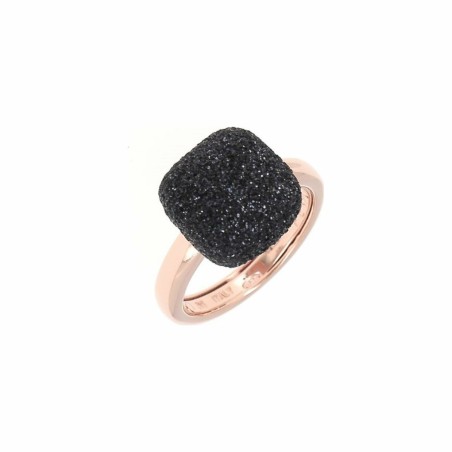 Bague Pesavento Polvere di Sogni en argent doré rose et poussière de rêves noir - bijouterie haillot la seyne sur mer