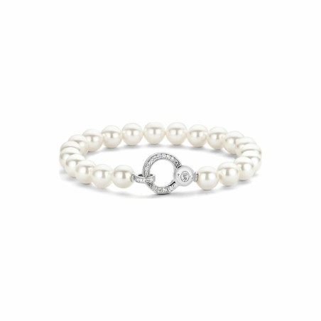 Bracelet Ti Sento en argent rhodié et perles Swarovski - bijouterie haillot la seyne sur mer