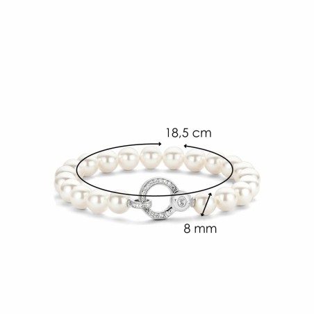 Bracelet Ti Sento en argent rhodié et perles Swarovski - bijouterie haillot la seyne sur mer