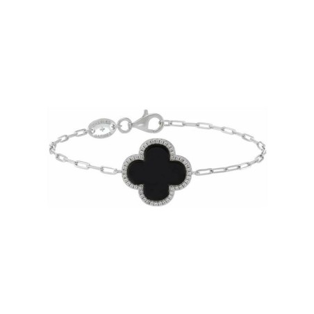 Bracelet Charles Garnier en argent, oxydes de zirconium et onyx noir - bijouterie haillot la seyne sur mer