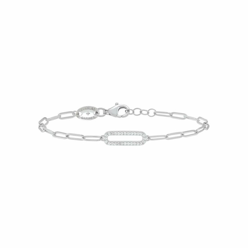 Bracelet Charles Garnier en argent et oxydes de zirconium - bijouterie haillot la seyne sur mer