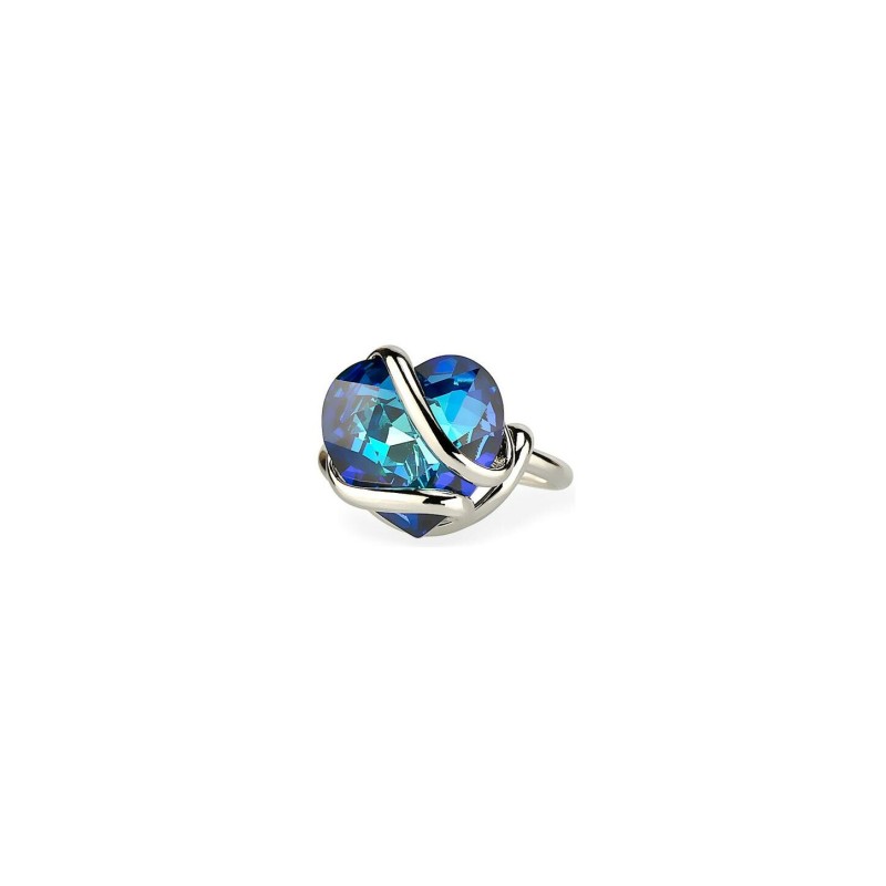 Bague Andrea Marazzini My Heart en métal argenté et cristal précieux - bijouterie haillot la seyne sur mer