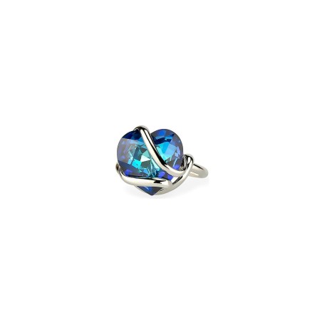 Bague Andrea Marazzini My Heart en métal argenté et cristal précieux - bijouterie haillot la seyne sur mer
