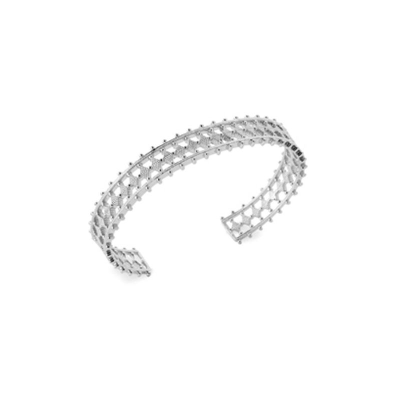 Bracelet jonc en argent rhodié - bijouterie haillot la seyne sur mer