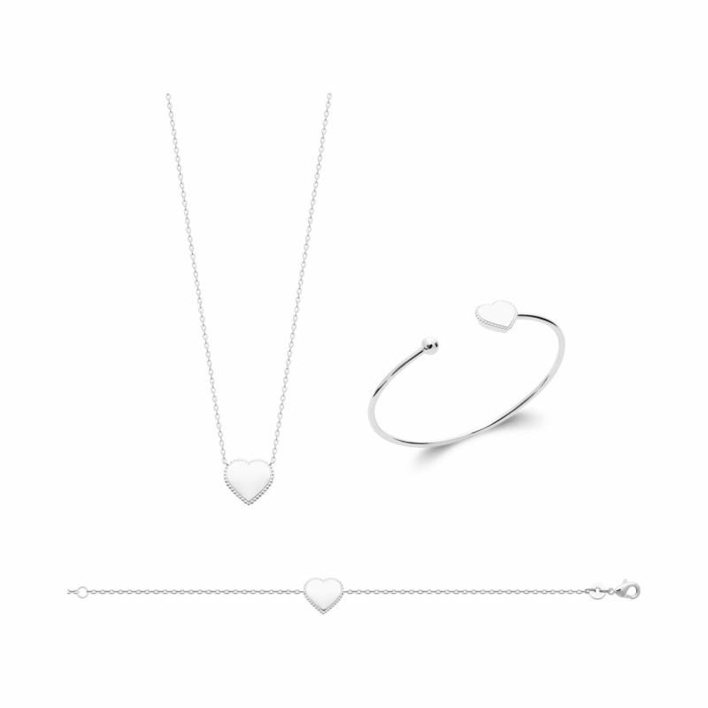 Bracelet en argent rhodié, 18cm - bijouterie haillot la seyne sur mer