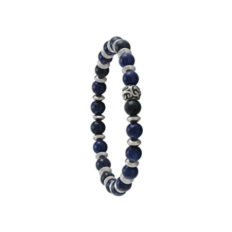 Bracelet Jourdan Bijoux en acier et lapis lazuli - bijouterie haillot la seyne sur mer