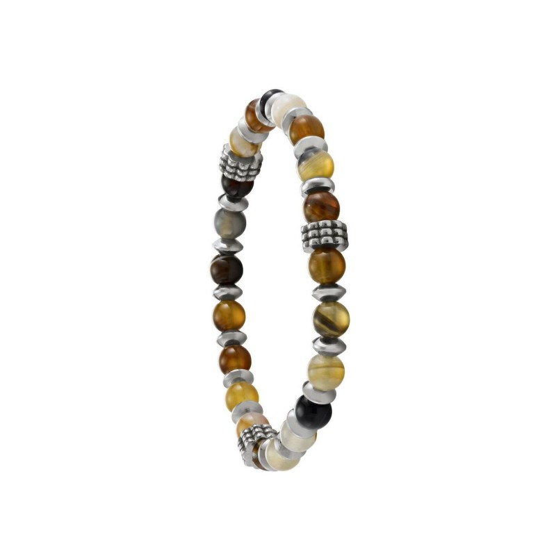 Bracelet Jourdan Bijoux en acier, pierre naturelle et agate - bijouterie haillot la seyne sur mer