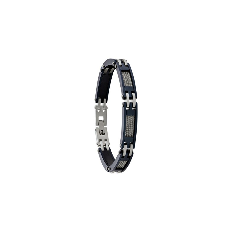 Bracelet Jourdan Bijoux Ania en acier et acier PVD bleu - bijouterie haillot la seyne sur mer