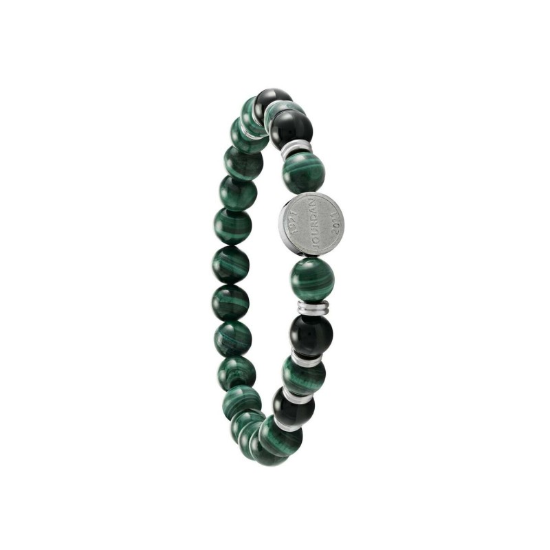Bracelet Jourdan Bijoux en acier et malachite - bijouterie haillot la seyne sur mer