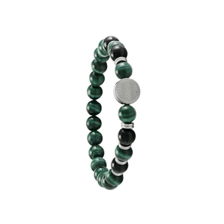 Bracelet Jourdan Bijoux en acier et malachite - bijouterie haillot la seyne sur mer