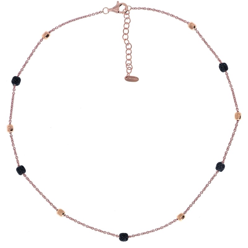 PESAVENTO Polvere Collier rose polvere noir - Doré - bijouterie haillot la seyne sur mer