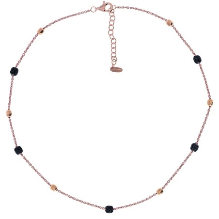 PESAVENTO Polvere Collier rose polvere noir - Doré - bijouterie haillot la seyne sur mer