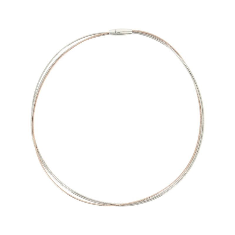 Collier Pesavento DNA Spring en argent doré rose et argent rhodié - bijouterie haillot la seyne sur mer